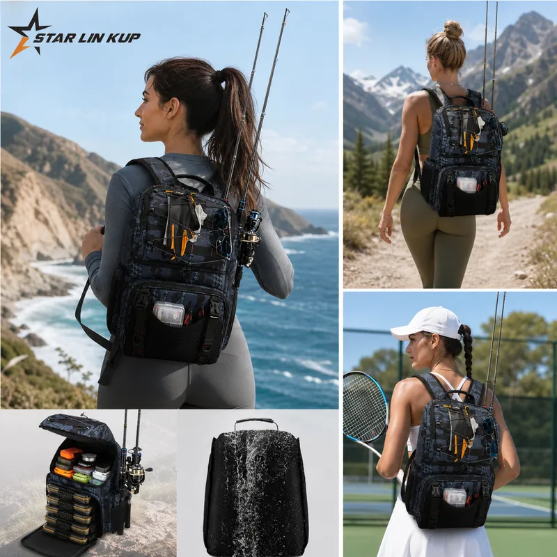Rain Cover Backpack - STAR LIN KUP 45L Fishing Backpack