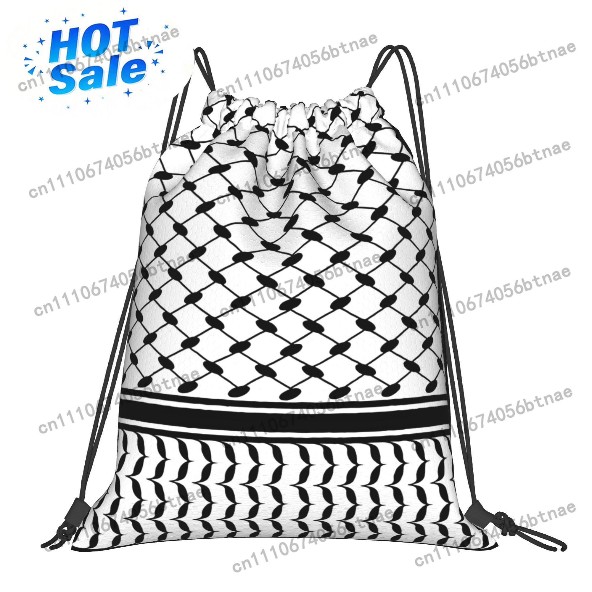 Kufiya Middle Eatern Pattern D - đánh giá và giá Drawstring Gym Bag