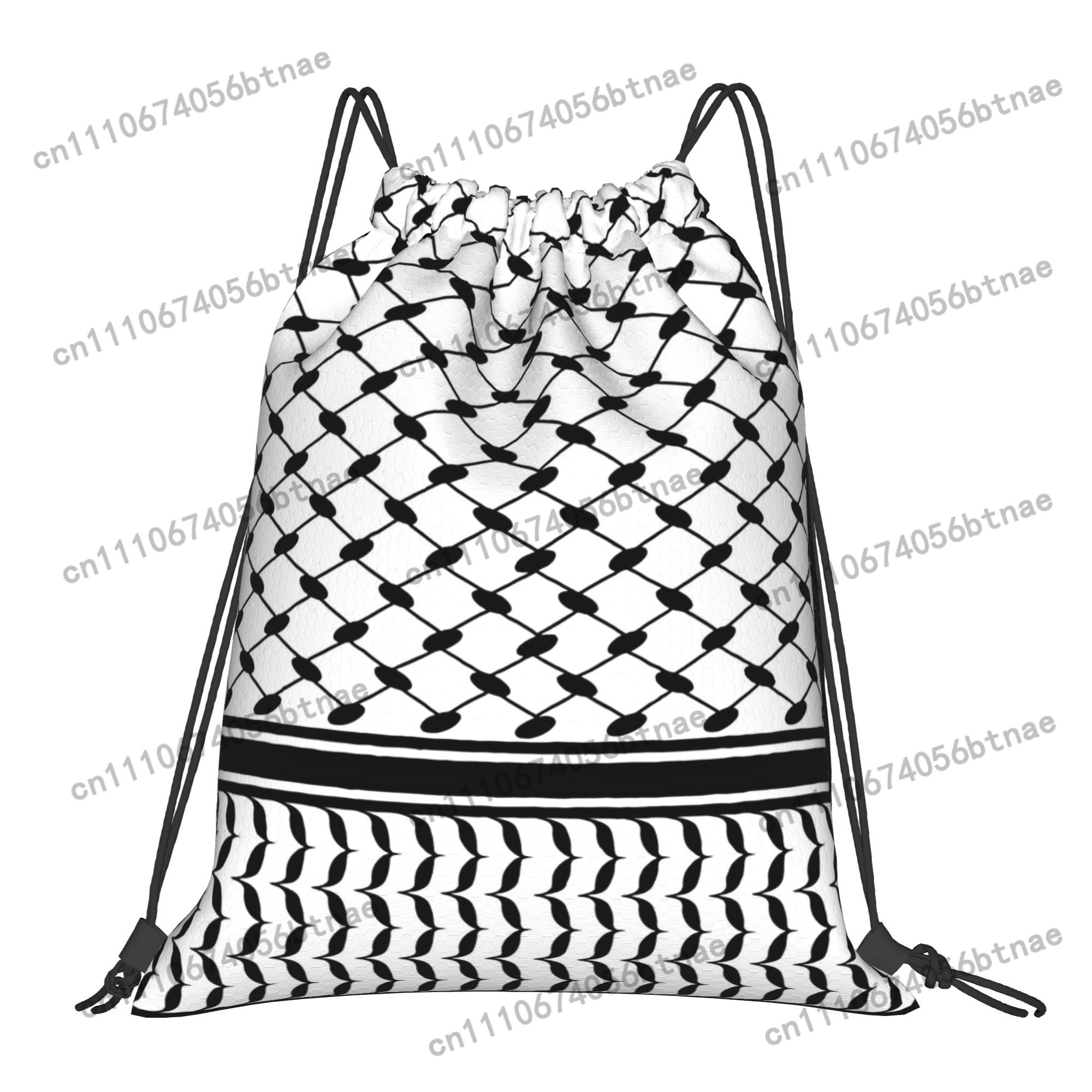 Kufiya Middle Eatern Pattern D - đánh giá và giá Drawstring Gym Bag
