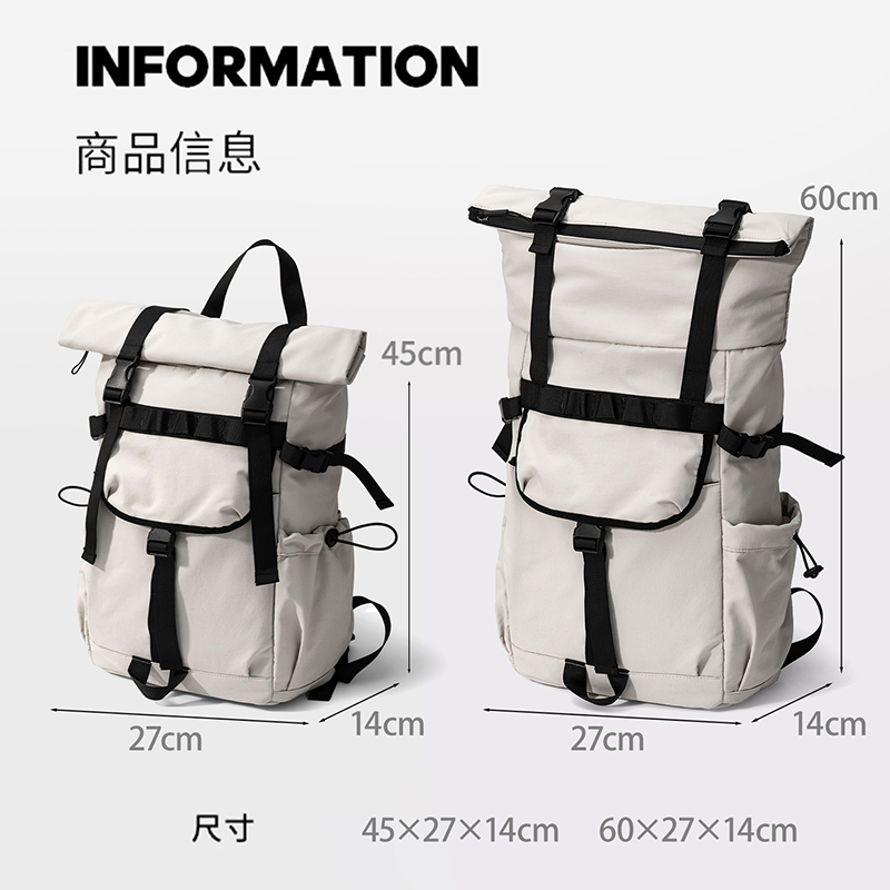 New Men's Roll Mouth Expandabl - đánh giá và giá Hiking Backpack Waterproof