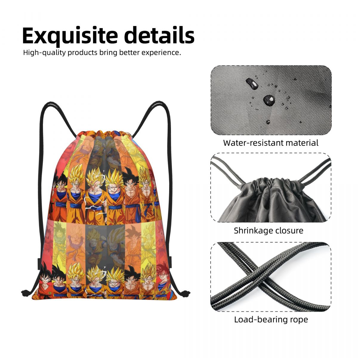 Custom DBZ G-Gokues Cartoon Dr - đánh giá và giá Drawstring Gym Bag