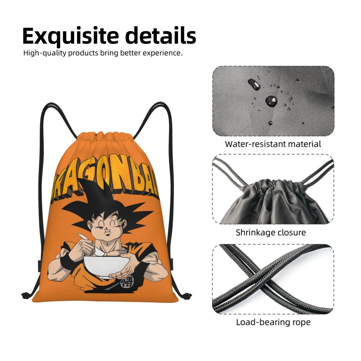 DBZ G-Gokues Cartoon Drawstrin - đánh giá và giá Drawstring Gym Bag