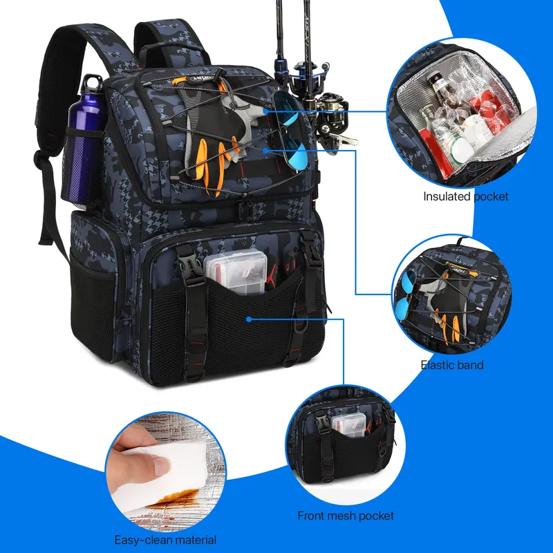 STAR LIN KUP 45L Fishing Backp - đánh giá và giá Rain Cover Backpack